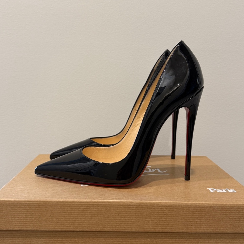 Christian Louboutin So Kate 120 Patent Pumps – Black, Size 38 - Picture 6 of 16